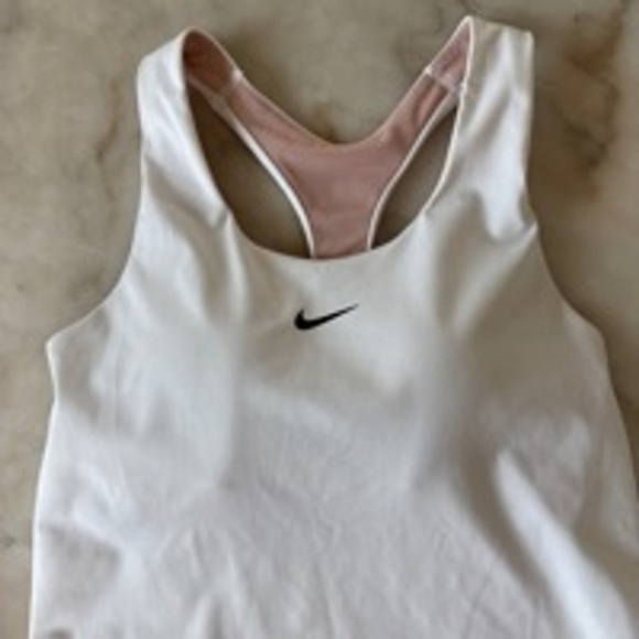 Nike Swoosh Women's Medium-Support Padded Sports Bra Tank Sz Small White - Picture 11 of 12